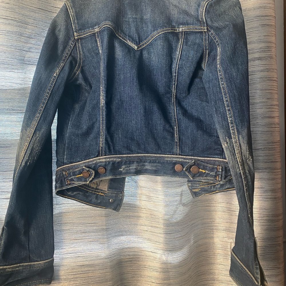 A&F Distressed Denim Jacket - Picture 6 of 8
